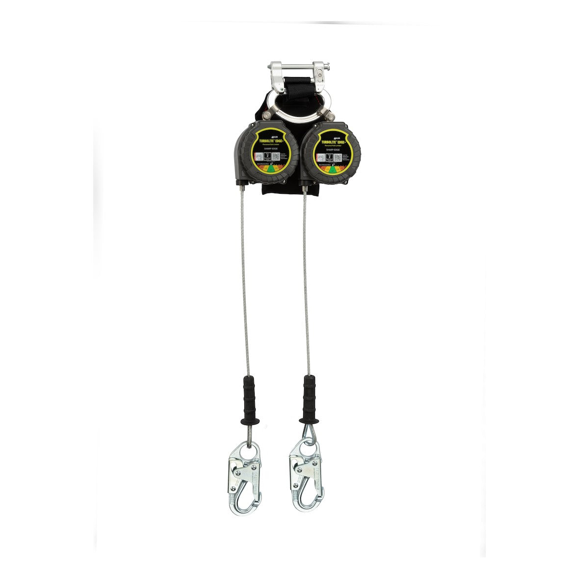 Miller MTL-LEP2-61 Twin Cable Edge Personal Fall Limiter with Aluminum Harness One Pin Connector and Steel Locking Snap Hook