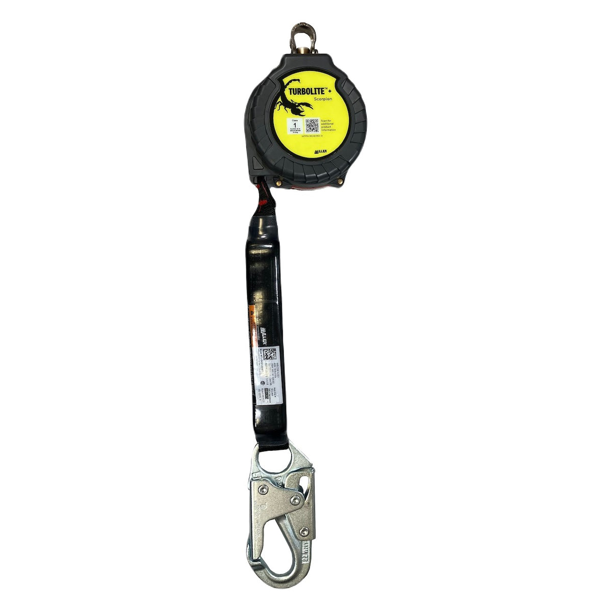 Miller MTL-OHS1-03/9FT Single Web Personal Fall Limiter with Steel Locking Snap Hook - No Unit Connector