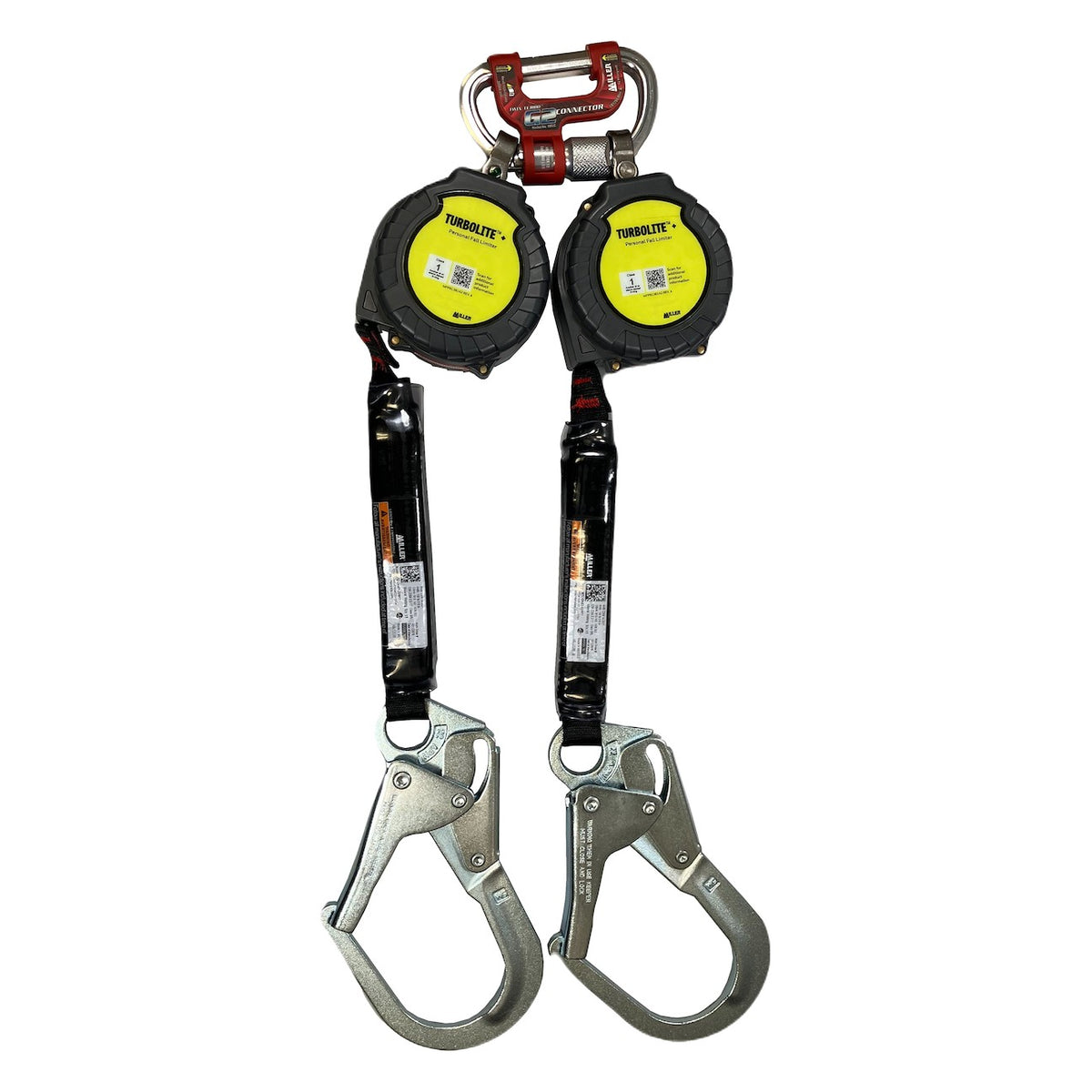 Miller MTL-OHS2-28/9FT Twin Personal Fall Limiter with G2 Twin Connector and Aluminum Locking Rebar Hook