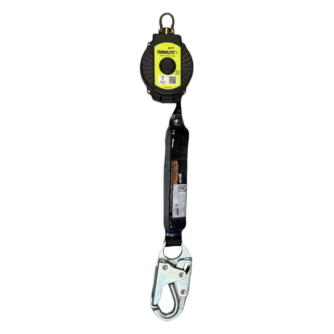 Miller MTL-OHW1-03 Single Web Personal Fall Limiter, No Unit Connector, Steel Locking Snap Hook