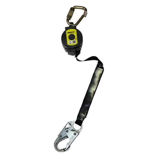 Miller MTL-OHW1-07 Single Web Personal Fall Limiter with Aluminum Carabiner and Aluminum Locking Snap Hook