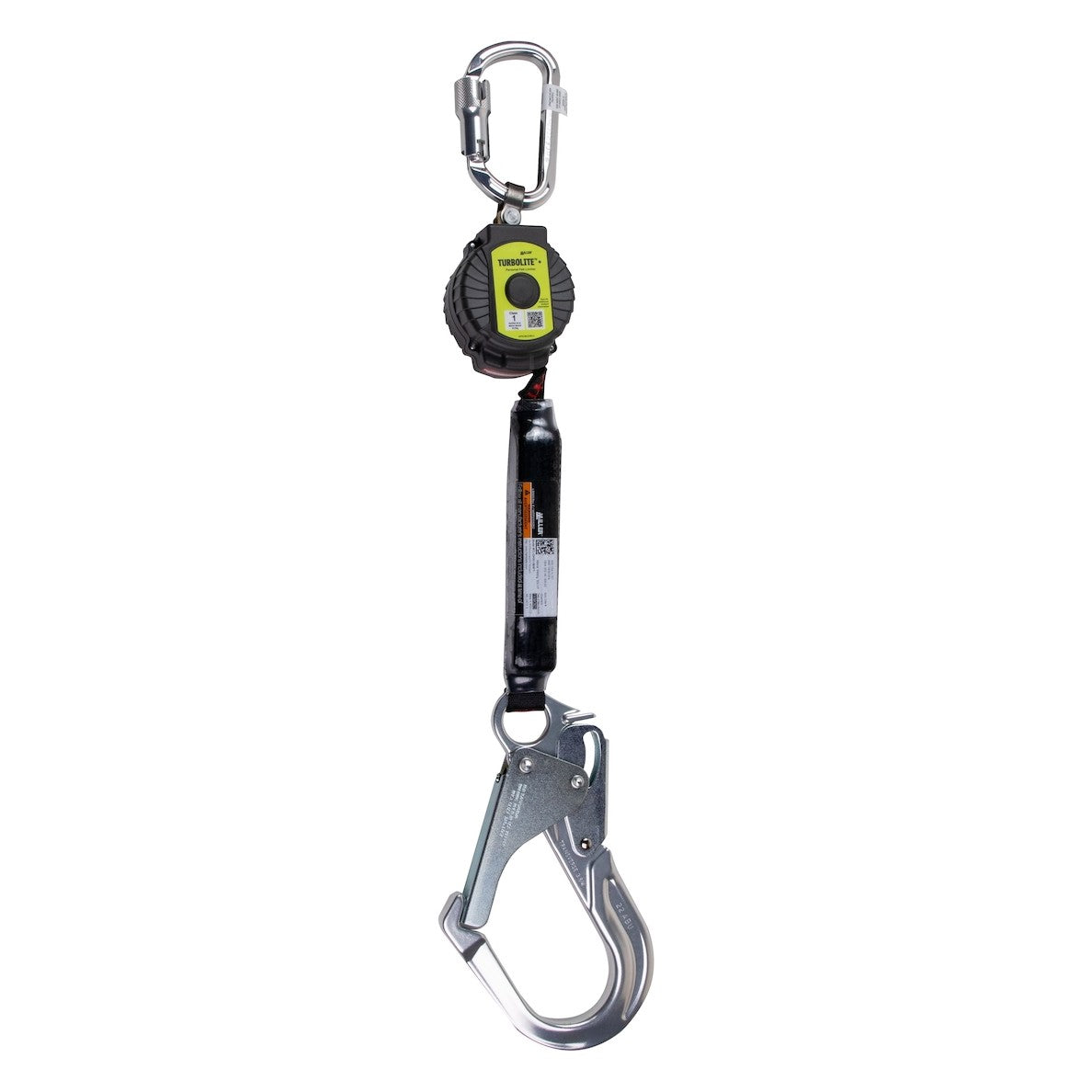 Miller MTL-OHW1-58 Single Web Personal Fall Limiter with Aluminum Carabiner and Aluminum Locking Rebar Hook