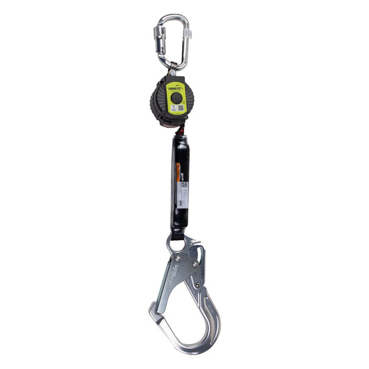 Miller MTL-OHW1-58 Single Web Personal Fall Limiter with Aluminum Carabiner and Aluminum Locking Rebar Hook
