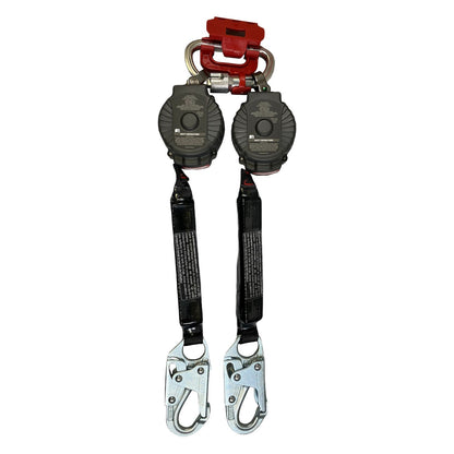 Miller MTL-OHW2-21 Twin Personal Fall Limiter with G2 Twin Connector and Steel Locking Snap Hook