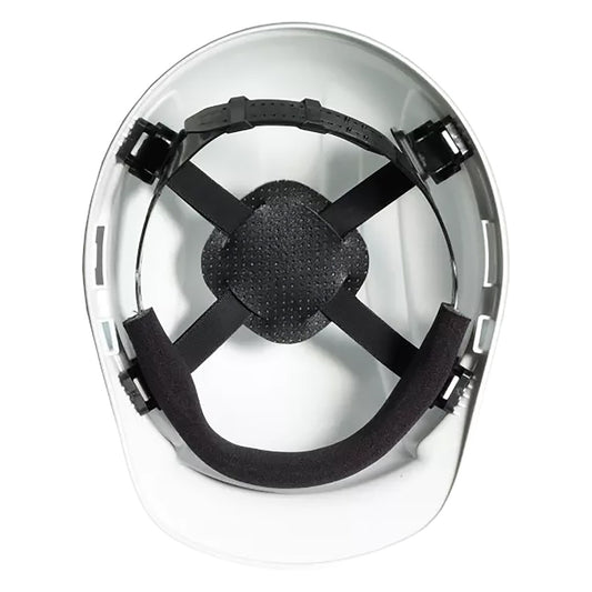 North N10 Type I, Non-Vented, Cap-Style Hard Hat with HDPE Shell, 4-Point Nylon Suspension and Pinlock Adjustment