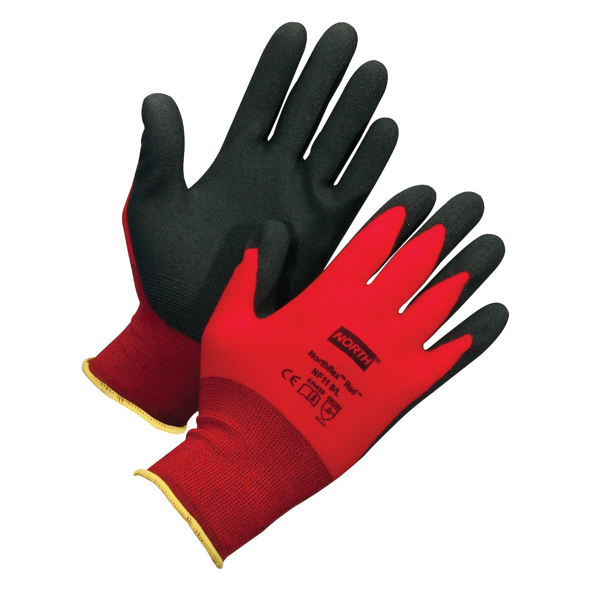 G-Tek NF11 Seamless Knit Nylon Glove with PVC Foam Coating on Palm & Fingers