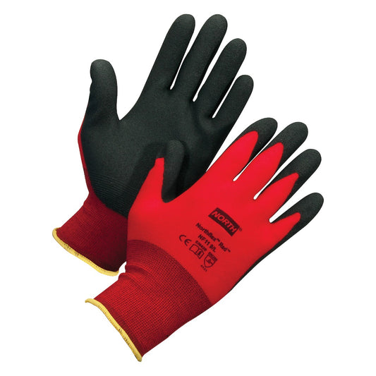 G-Tek NF11 Seamless Knit Nylon Glove with PVC Foam Coating on Palm & Fingers