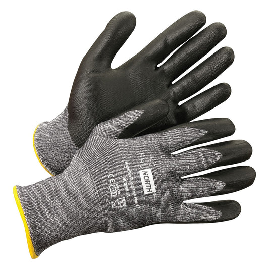 G-Tek NFD20B Seamless Knit A2 Dyneema® Blended Glove with Bi-Polymer Coated Grip on Palm & Fingers