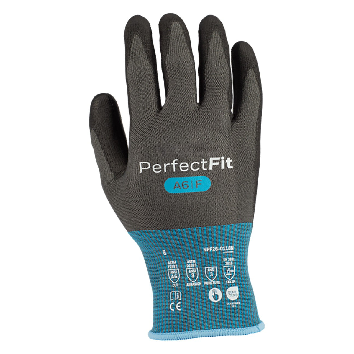G-Tek NPF26-0118N-V Seamless Knit A6 Engineered Yarn Glove with Polyurethane Coated Grip on Palm & Fingers - Touchscreen - Vend-Ready