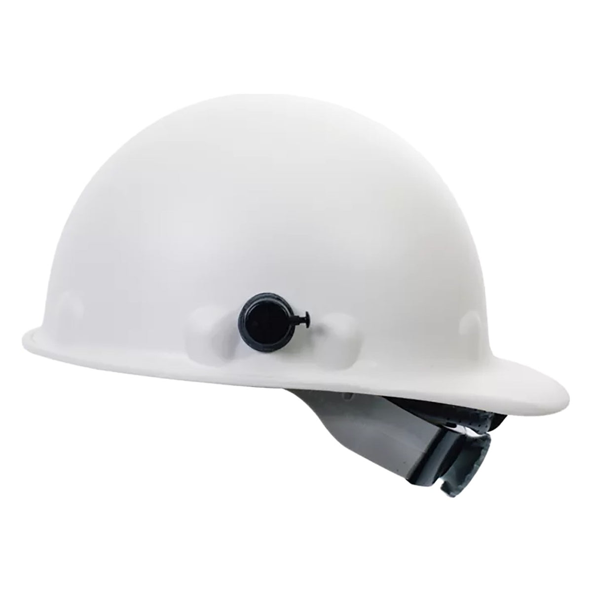 Fibre-Metal P2AQSW Type I, Non-Vented, Cap-Style Smooth Dome Hard Hat with Heat Resistant Fiberglass Shell, 8-Point SuperEight™ Suspension and SwingStrap™ Wheel Ratchet Adjustment, Includes Quick-Lok® Accessory