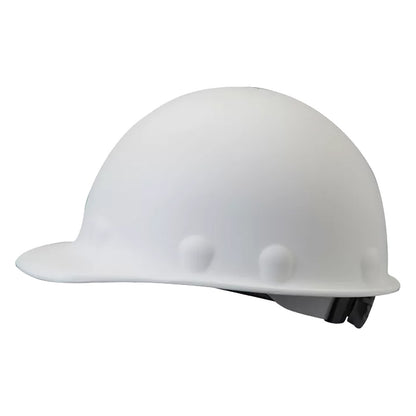 Fibre-Metal P2ARW Type I, Non-Vented, Cap-Style Smooth Dome Hard Hat with Heat Resistant Fiberglass Shell, 8-Point SuperEight™ Suspension and Wheel Ratchet Adjustment