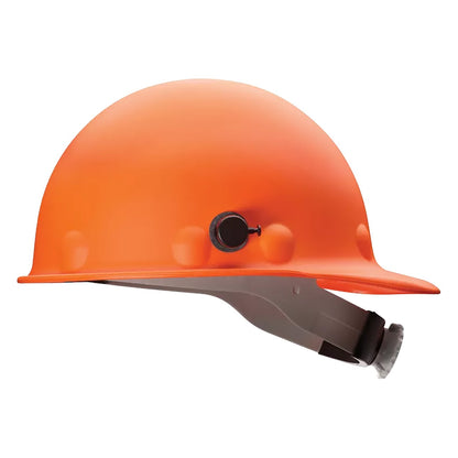 Fibre-Metal P2HNQRW Type I, Non-Vented, Cap-Style Smooth Dome Hard Hat with High Heat Resistant Proprietary Fiberglass Shell, 8-Point SuperEight™ Suspension and Wheel Ratchet Adjustment, Includes Quick-Lok® Accessory