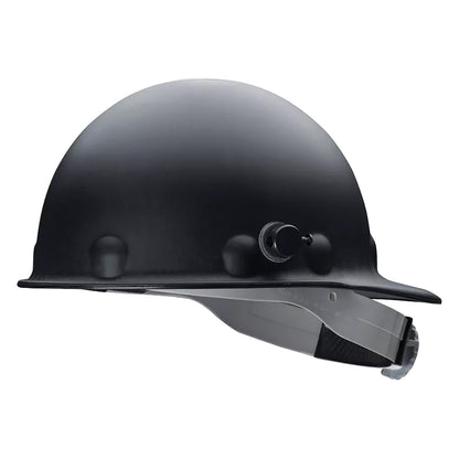 Fibre-Metal P2HNQRW Type I, Non-Vented, Cap-Style Smooth Dome Hard Hat with High Heat Resistant Proprietary Fiberglass Shell, 8-Point SuperEight™ Suspension and Wheel Ratchet Adjustment, Includes Quick-Lok® Accessory