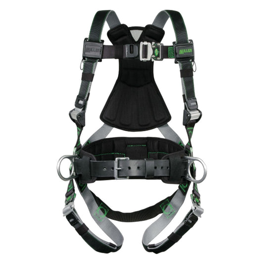 Miller RDT-QC-BDP Premium Full-Body Harness with DualTech™ Webbing, 5 Points of Adjustment, Back/Side D-Rings, Removable Belt and Quick-Connect Chest & Leg Buckles