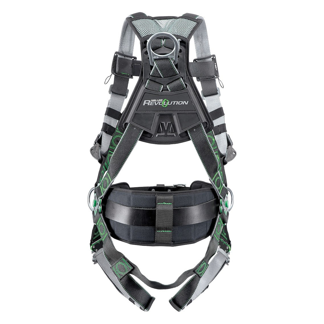 Miller RDTSL-QC-BDP Premium Full-Body Harness with DualTech™ Webbing with 5 Points of Adjustment, Suspension Front Loop, Back D-Ring, Removable Belt and Quick-Connect Chest and Leg Buckles