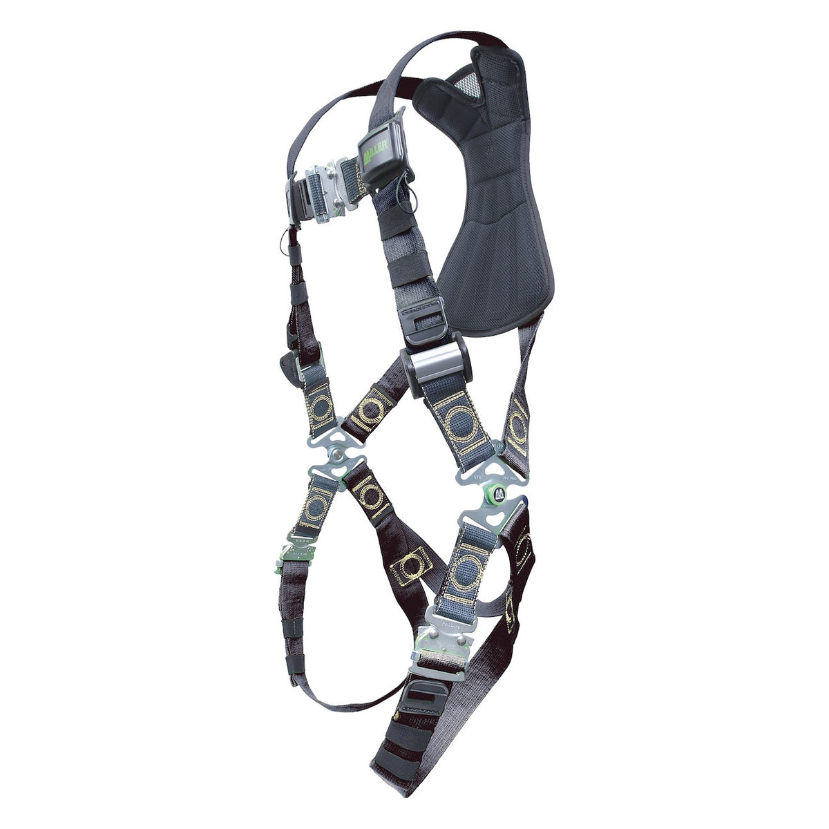 Miller RKN-QC Welder's Premium Full-Body Harness with Kevlar®/Nomex® DualTech™ Webbing, 5 Points of Adjustment, Back D-Ring and Quick-Connect Chest & Leg Buckles