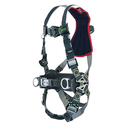 Miller RKNAR-QC-BDP Arc-Rated Premium Full-Body Harness with Kevlar®/Nomex® DualTech™ Webbing, 5 Points of Adjustment, Back/Side D-Rings, Sub-Pelvic Strap, Removable Belt and Quick-Connect Chest & Leg Buckles