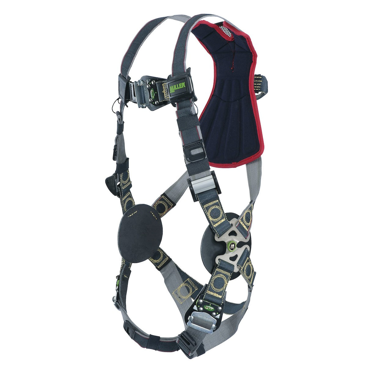 Miller RKNARFD-QC Arc-Rated Premium Full-Body Harness with Kevlar®/Nomex® DualTech™ Webbing, 5 Points of Adjustment, Back/Front D-Rings, Sub-Pelvic Strap and Quick-Connect Chest & Leg Buckles