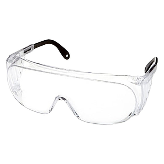 Uvex S0300 OTG Rimless Safety Glasses with Clear Temple and Clear Lens and Anti-Scratch Coating.