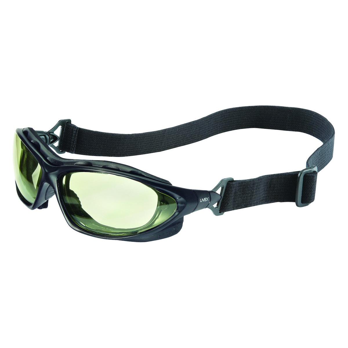 Uvex S0609HS Full Frame Safety Glasses with Black Frame, Foam Padding, SCT Low-IR Lens with Hydroshield® Anti-Fog Coating