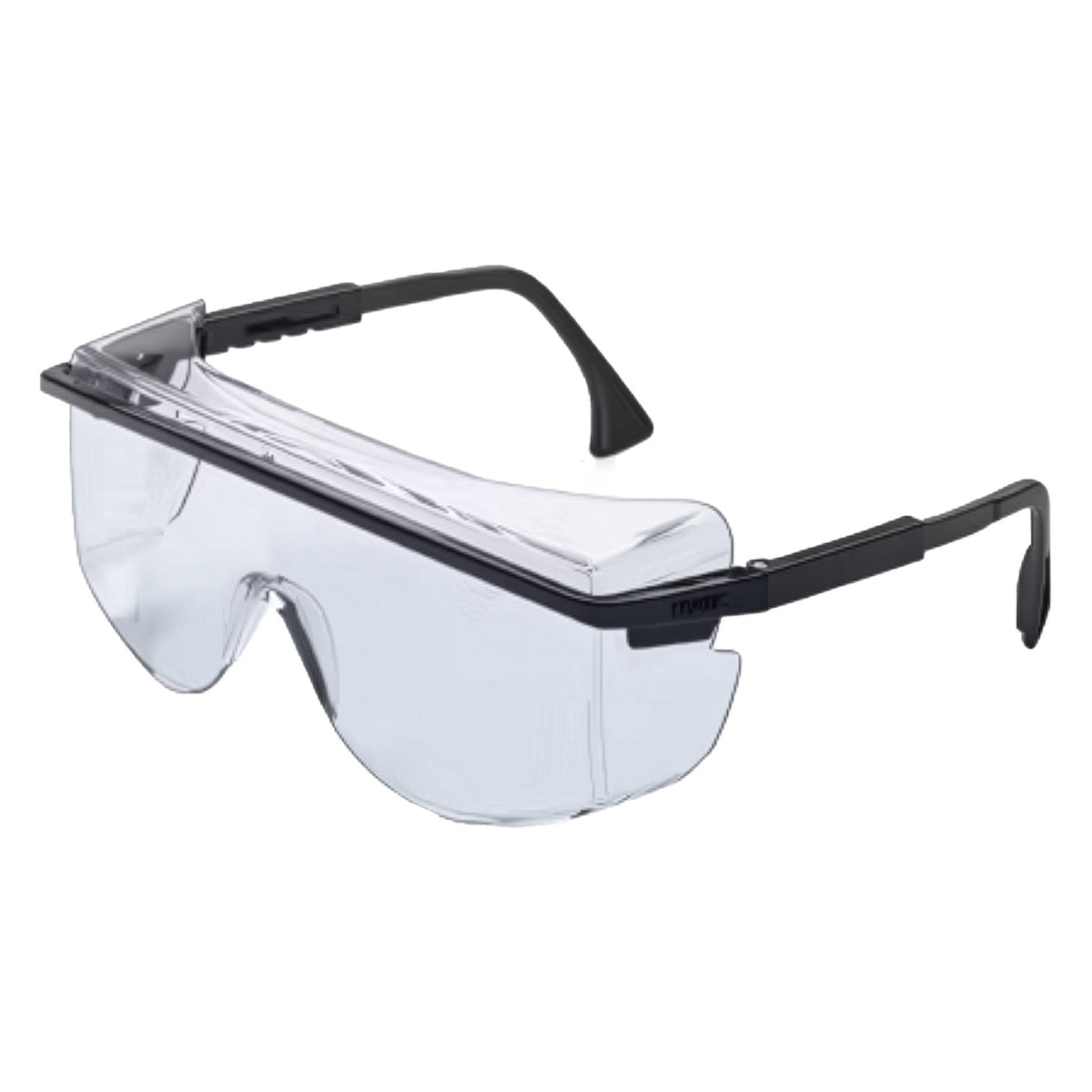 Uvex S2500 OTG Rimless Safety Glasses with Gunmetal Temple and Clear Lens with Anti-Scratch Hard Coating
