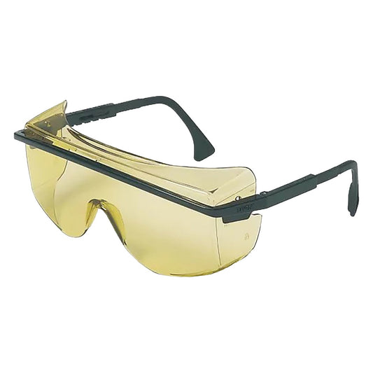 Uvex S2505 OTG Rimless Safety Glasses with Black Temple and IR Filter Shade Lens with Anti-Fog, Anti-Scratch Hard Coating