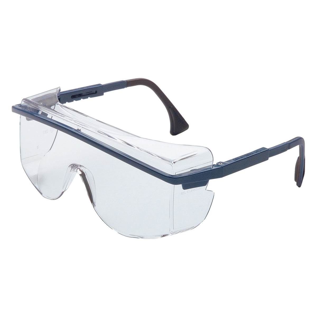 Uvex S2510 OTG Rimless Safety Glasses with Black Temple and Clear Lens with Anti-Scratch Hard Coating