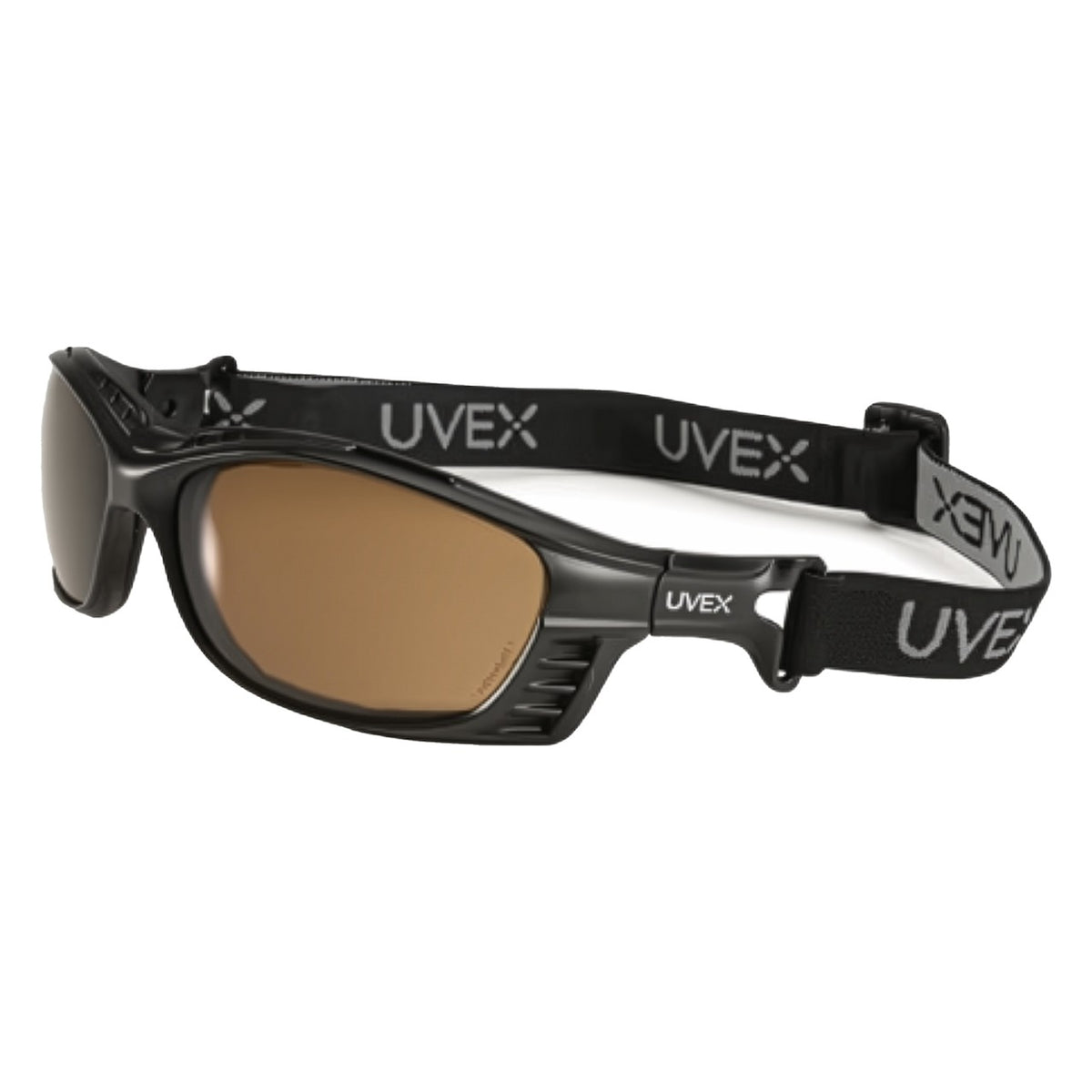 Uvex S2601HS Full Frame Safety Glasses with Black Frame, Foam Padding and Espresso Lens with Anti-Fog Coating