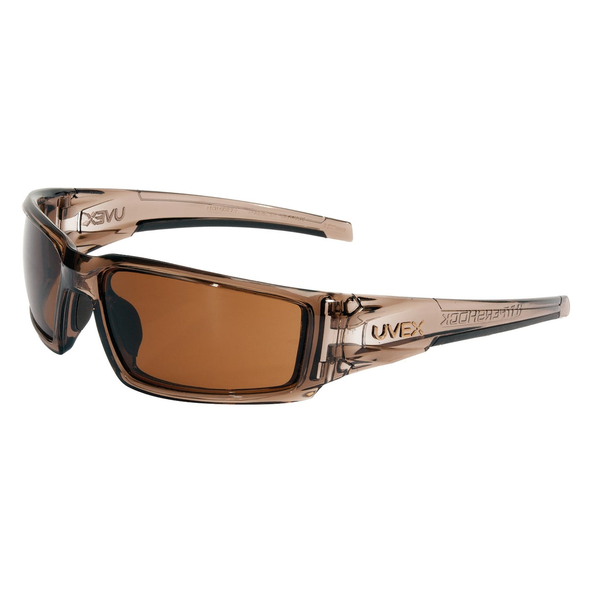 Uvex S2961HS Full Frame Safety Glasses with Smoke Brown Frame, Espresso Lens with Hydroshield® Anti-Fog Coating