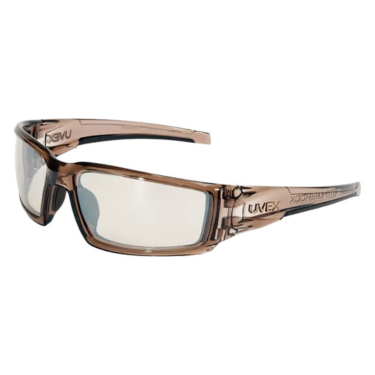 Uvex S2963 Full Frame Safety Glasses with Smoke Brown Frame, SCT Reflect 50 Anti-Scratch and Hardcoat Lens