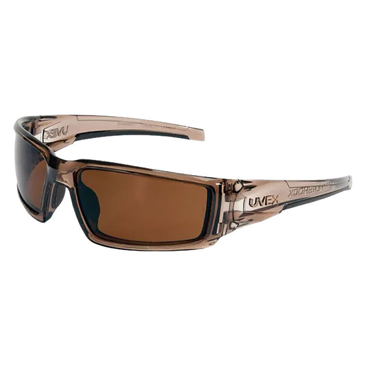 Uvex S2969 Full Frame Safety Glasses with Smoke Brown Frame, Polarized Espresso Anti-Scratch and Hard Coat Lens