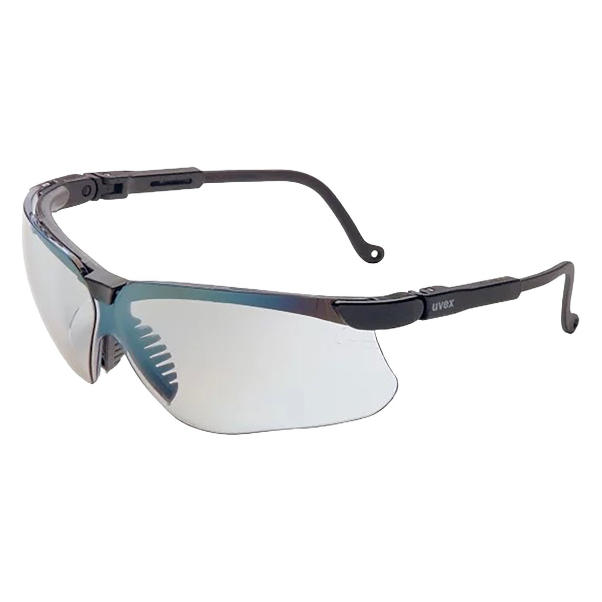 Uvex S3204 Semi-Rimless Safety Glasses with Black Frame, SCT Reflect 50 Lens with Ultra-Dura® Hardcoat