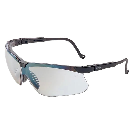 Uvex S3204 Semi-Rimless Safety Glasses with Black Frame, SCT Reflect 50 Lens with Ultra-Dura® Hardcoat