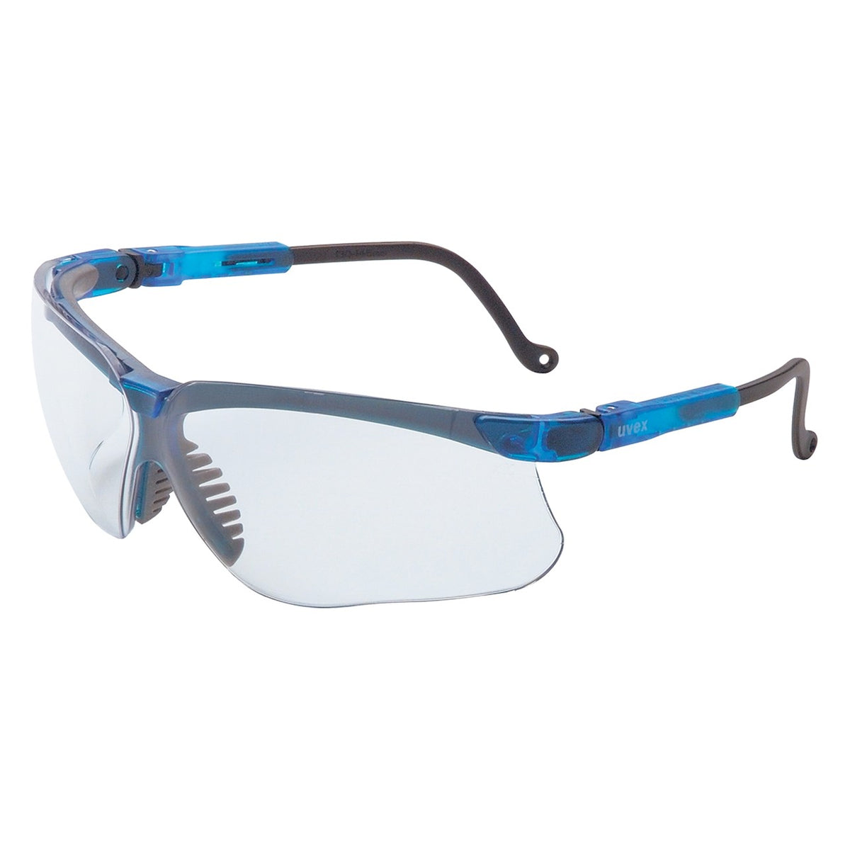 Uvex S3240HS Semi-Rimless Safety Glasses with Vapor Blue Frame, Clear Lens and Hydroshield® Anti-Fog Coating