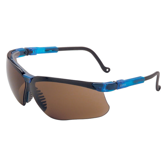 Uvex S3241 Semi-Rimless Safety Glasses with Vapor Blue Frame, Espresso Lens with Ultra-Dura® Hardcoat