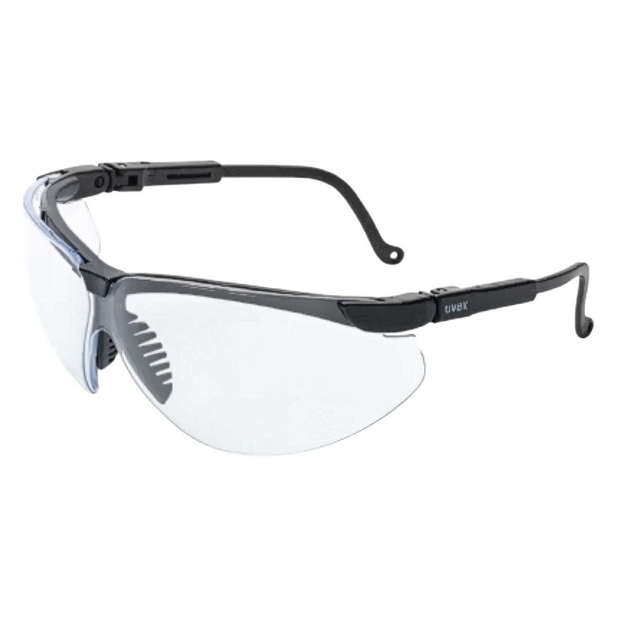 Uvex S3300HS Semi-Rimless Safety Glasses with Black Frame, Clear Lens and Hydroshield® Anti-Fog Coating