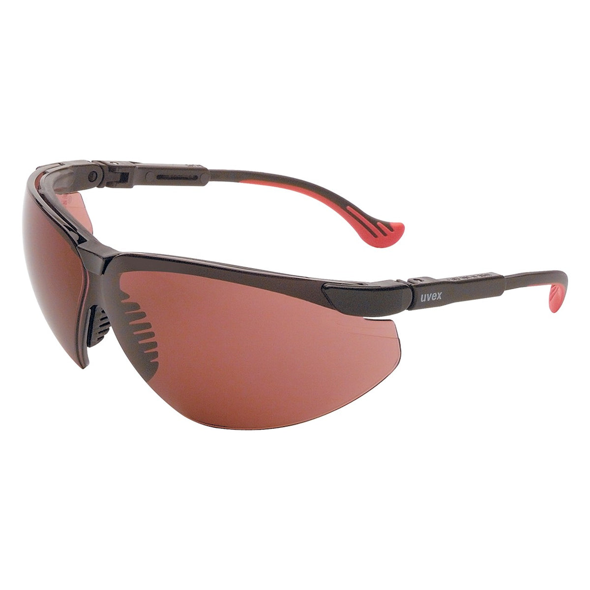 Uvex S3303HS Semi-Rimless Safety Glasses with Black Frame, SCT Gray Lens and Hydroshield® Anti-Fog Coating