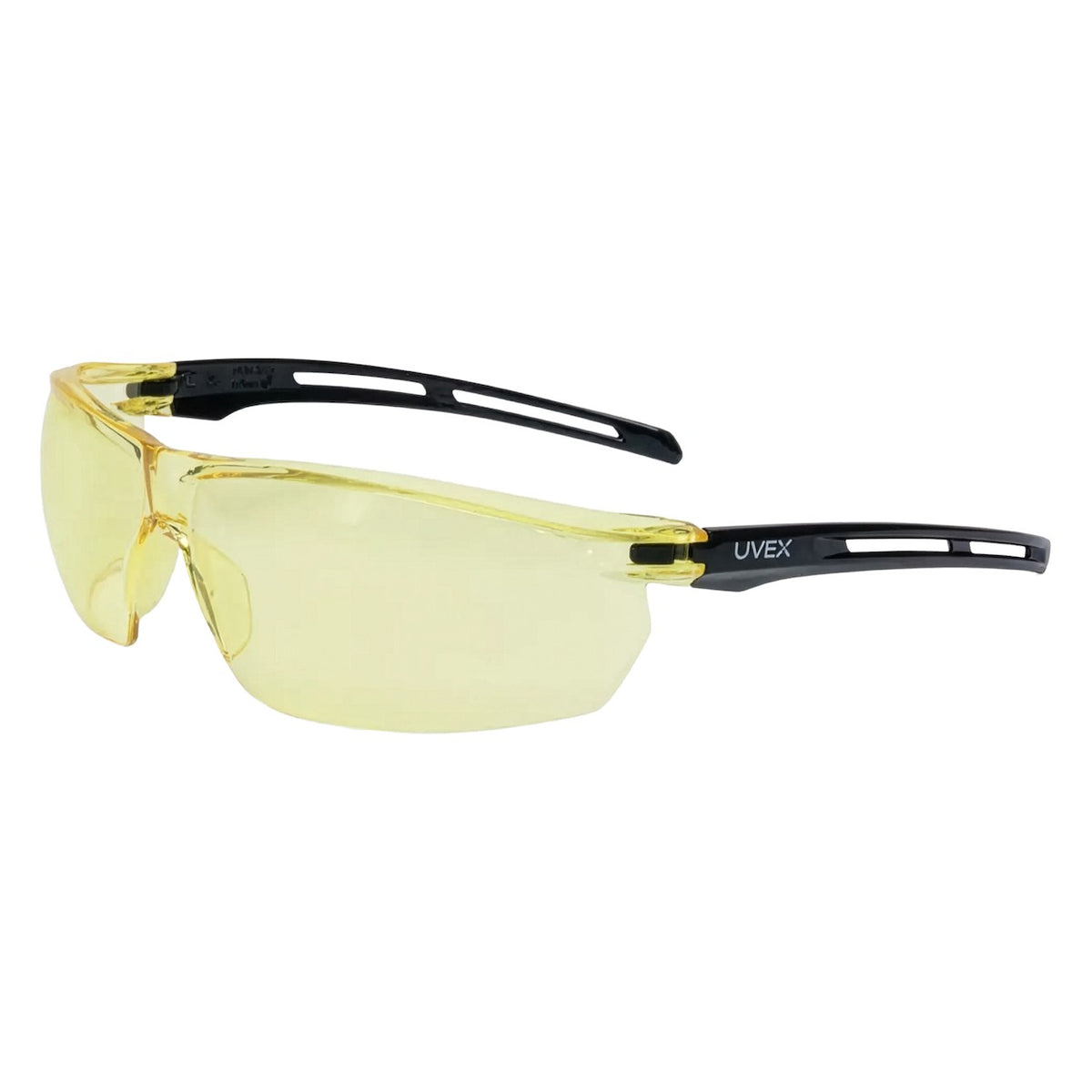 Uvex S4042 Rimless Safety Glasses with Foam Padding, Amber Lens and Anti-Fog Coating