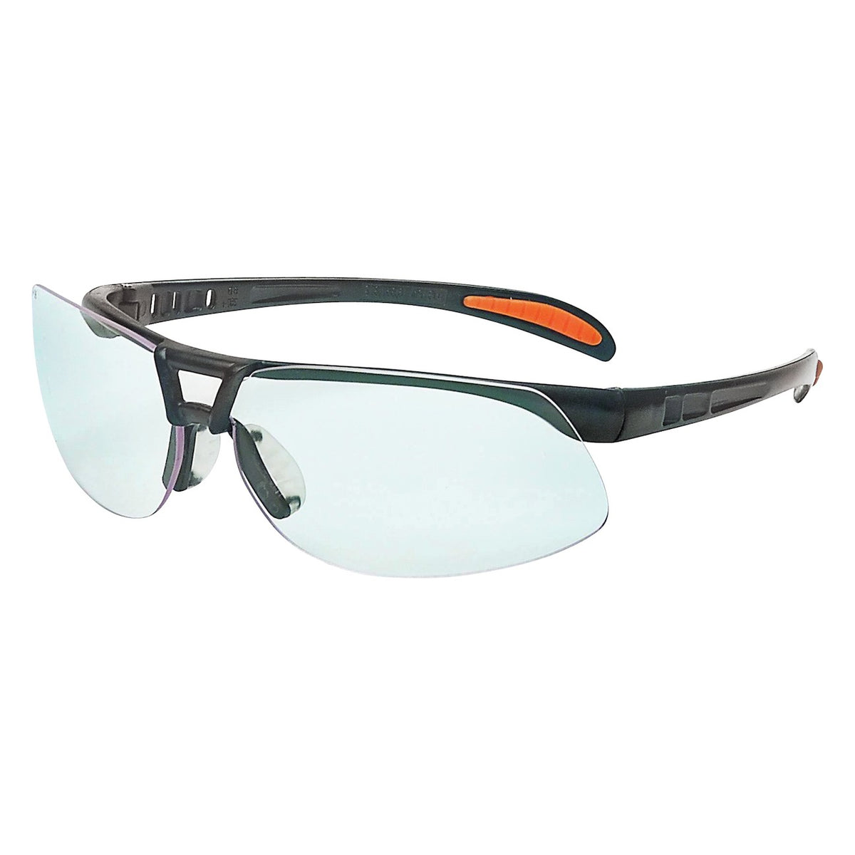 Uvex S4200HS Semi-Rimless Safety Glasses with Black Frame, Clear Lens with Hydroshield® Anti-Fog Coating