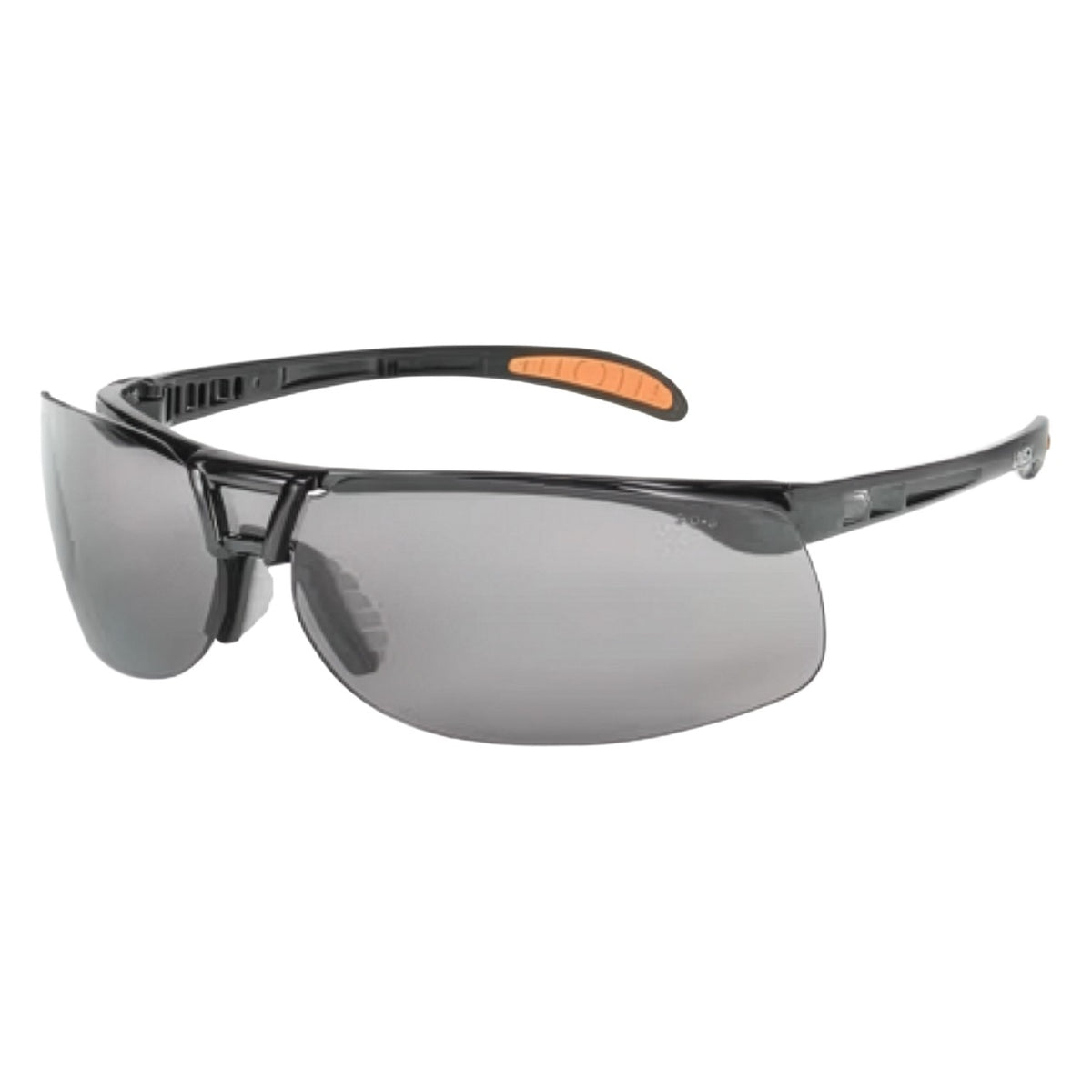 Uvex S4201HS Semi-Rimless Safety Glasses with Black Frame, Gray Lens with Hydroshield® Anti-Fog Coating
