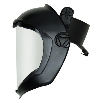 Uvex S8515 Polycarbonate Faceshield System with Hard Hat Adapter, Clear Lens and Anti-Fog and Hard Coating
