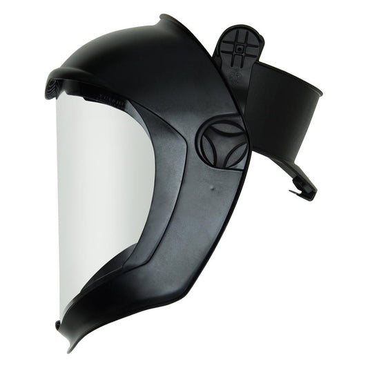 Uvex S8515 Polycarbonate Faceshield System with Hard Hat Adapter, Clear Lens and Anti-Fog and Hard Coating