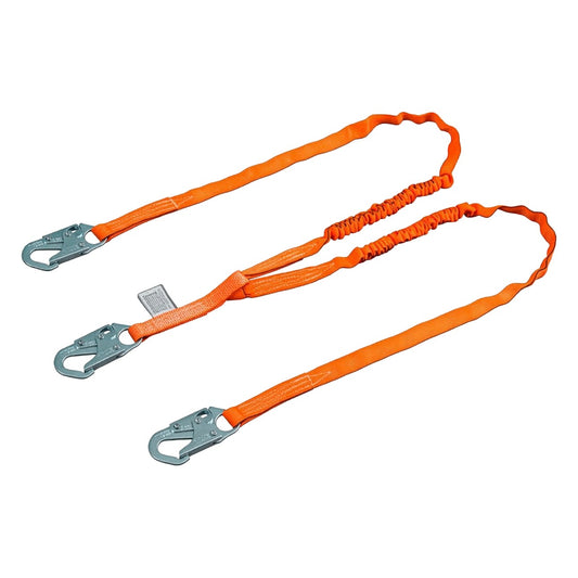 Miller T5112-Z7/6FTAF Single Leg Tubular Shock‑Absorbing Lanyard with Locking Snap Hooks