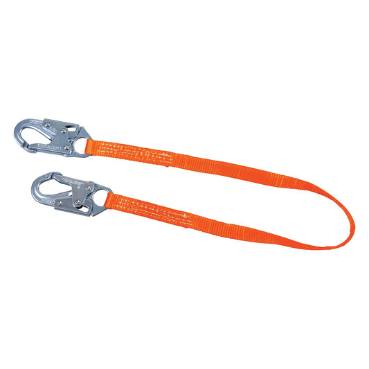Miller T9111W-Z7 Positioning and Restraint Web Lanyard with Steel Locking Snap Hooks