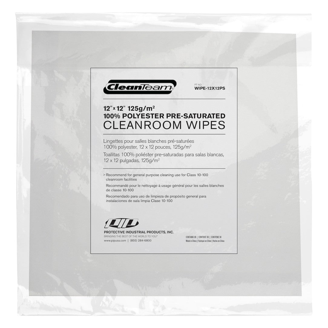 CleanTeam WIPE-12x12PS 12" x 12" Pre-saturated Wipe