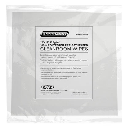 CleanTeam WIPE-12x12PS 12" x 12" Pre-saturated Wipe