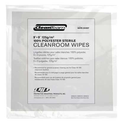 CleanTeam WIPE-9X9ST 9" x 9" Sterile Wipe