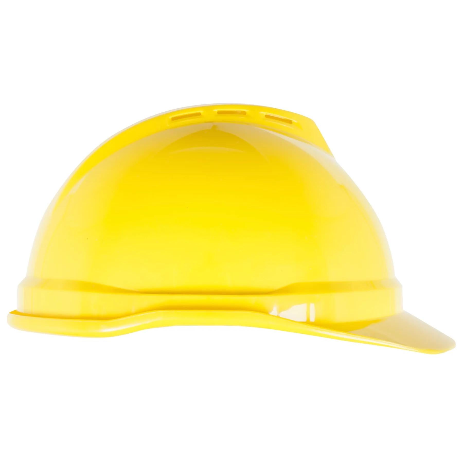 V-Gard 500 Cap, Yellow Vented, 4-Point Fas-Trac III