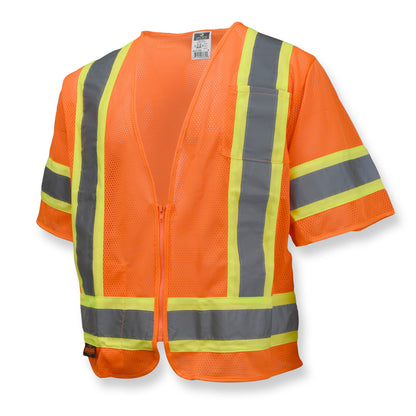 Radians SV22-3 - Economy Type R Class 3 Mesh Safety Vest with Two-Tone Trim - Hi-Vis Orange
