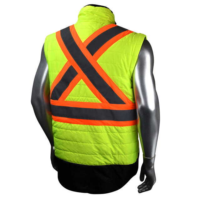 Radians SJ510X-3 Quilted Reversible Jacket with Zip-Off Sleeves X-Back